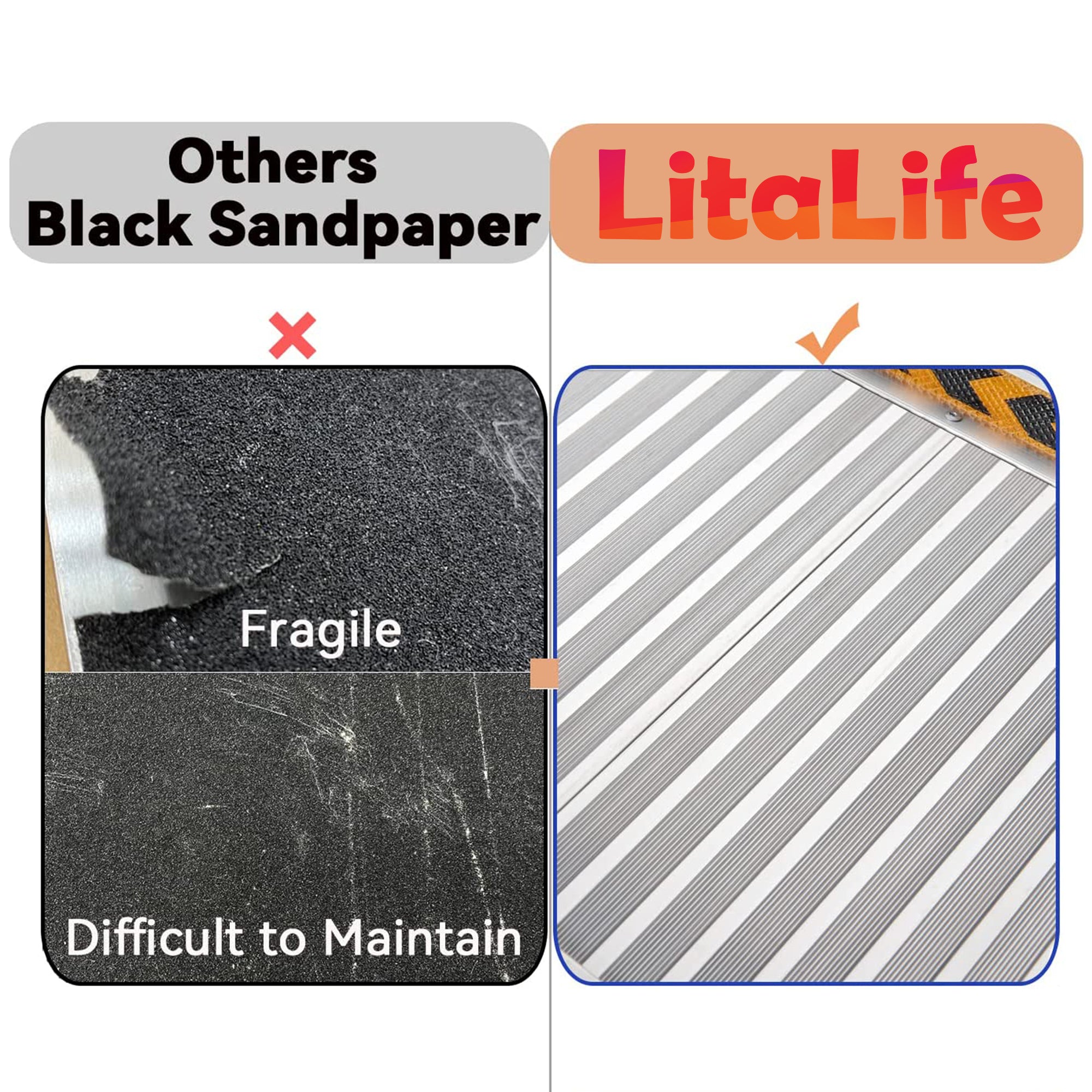 Lospitch Aluminium oprijplaat, inklapbaar, 340 kg, antislip, oprijplaat voor ATV, quad, auto Lospitch Aluminium oprijplaat, inklapbaar, 340 kg, antislip, oprijplaat voor ATV, quad, auto